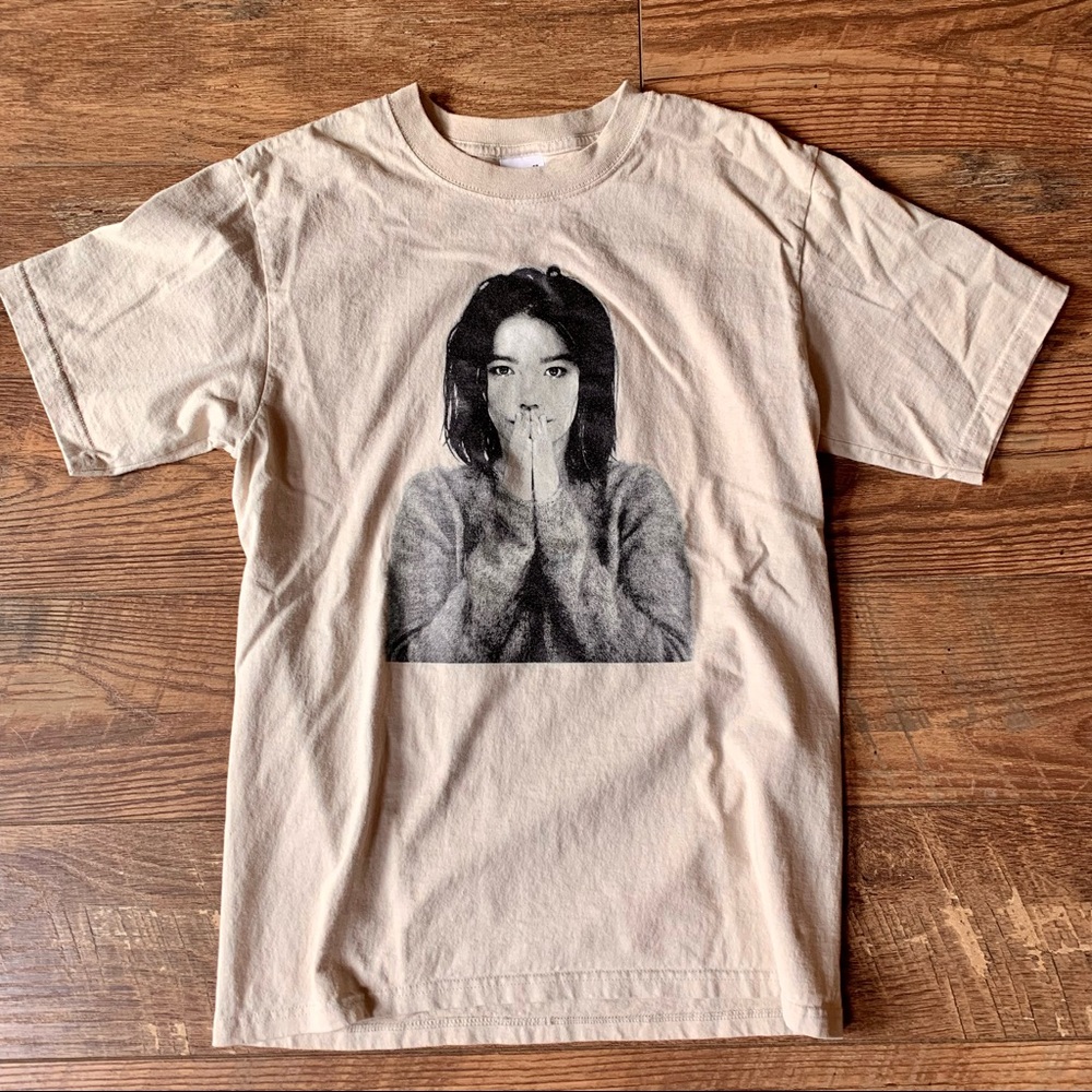 VTG 90’s Bjork Debut Beige T Shirt RARE
